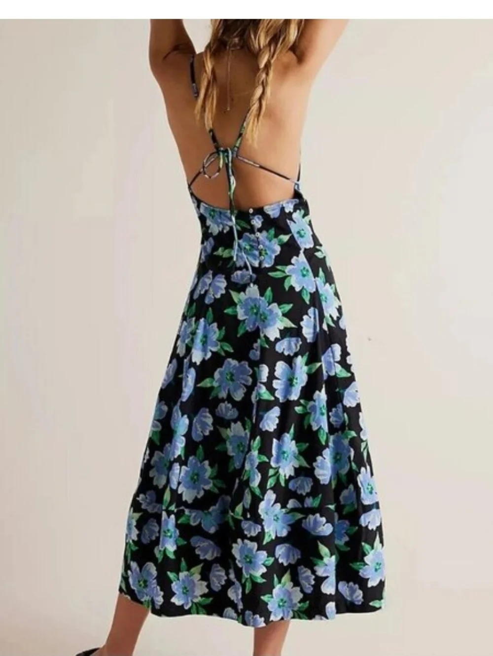 Free People Finer Things Midi Dress M